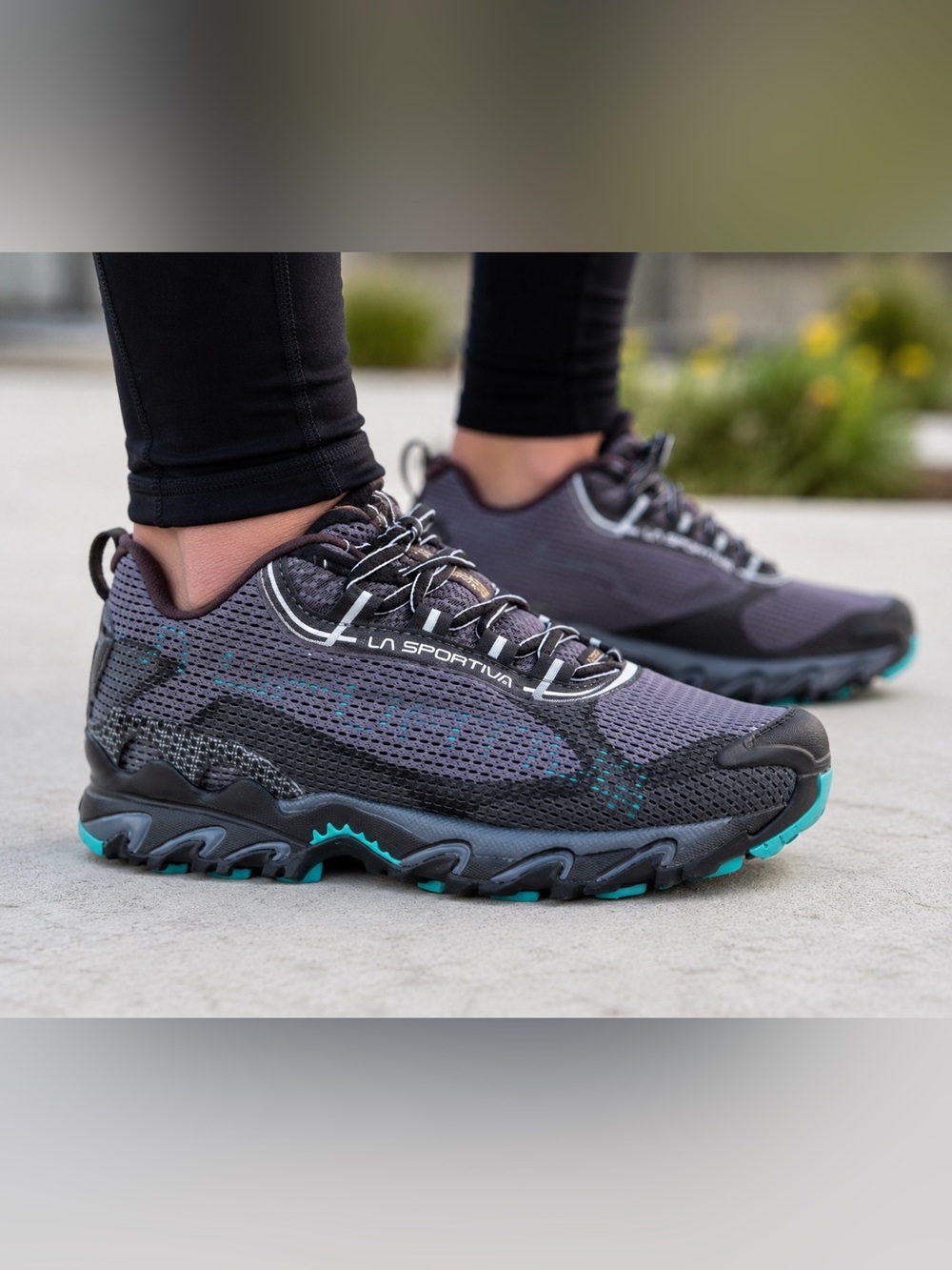La Sportiva Wildcat 2.0 GTX Gray and Teal Trail Running Shoes